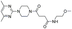 4-[4-(4,6-DIMETHYLPYRIMIDIN-2-YL)PIPERAZIN-1-YL]-N-(2-METHOXYETHYL)-4-OXOBUTANAMIDE Struktur