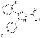 5-(2-CHLOROPHENYL)-1-(4-CHLOROPHENYL)-1H-PYRAZOLE-3-CARBOXYLIC ACID Struktur