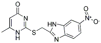 6-METHYL-2-([(6-NITRO-1H-BENZIMIDAZOL-2-YL)METHYL]THIO)PYRIMIDIN-4(1H)-ONE Struktur