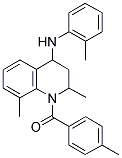 (4-(O-TOLUIDINO)-2,8-DIMETHYL-3,4-DIHYDROQUINOLIN-1(2H)-YL)(P-TOLYL)METHANONE Struktur