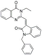 (Z)-2-((1-BENZYL-2-OXOINDOLIN-3-YLIDENE)METHYL)-3-ETHYLQUINAZOLIN-4(3H)-ONE Struktur