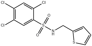 (2-THIENYLMETHYL)((2,4,5-TRICHLOROPHENYL)SULFONYL)AMINE Struktur