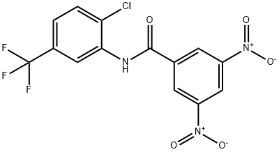 (3,5-DINITROPHENYL)-N-(2-CHLORO-5-(TRIFLUOROMETHYL)PHENYL)FORMAMIDE Struktur