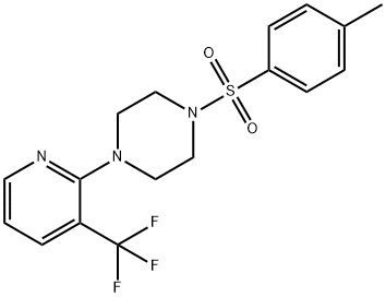 1-[(4-METHYLPHENYL)SULFONYL]-4-[3-(TRIFLUOROMETHYL)-2-PYRIDINYL]PIPERAZINE Struktur