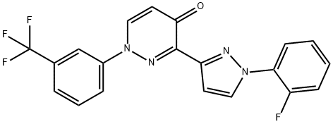 3-[1-(2-FLUOROPHENYL)-1H-PYRAZOL-3-YL]-1-[3-(TRIFLUOROMETHYL)PHENYL]-4(1H)-PYRIDAZINONE Struktur