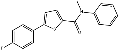 5-(4-FLUOROPHENYL)-N-METHYL-N-PHENYL-2-THIOPHENECARBOXAMIDE Struktur