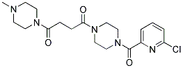 1-[(6-CHLOROPYRIDIN-2-YL)CARBONYL]-4-[4-(4-METHYLPIPERAZIN-1-YL)-4-OXOBUTANOYL]PIPERAZINE Struktur