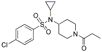 4-[[(4-CHLOROPHENYL)SULPHONYL]CYCLOPROPYLAMINO]-1-(1-OXOPROPYL)PIPERIDINE Struktur