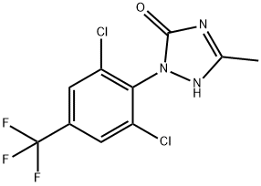 2-[2,6-DICHLORO-4-(TRIFLUOROMETHYL)PHENYL]-5-METHYL-2,4-DIHYDRO-3H-1,2,4-TRIAZOL-3-ONE Struktur