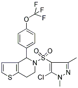 5-[(5-CHLORO-1,3-DIMETHYL-1H-PYRAZOL-4-YL)SULFONYL]-4-[4-(TRIFLUOROMETHOXY)PHENYL]-4,5,6,7-TETRAHYDROTHIENO[3,2-C]PYRIDINE Struktur