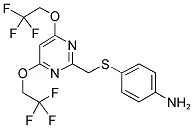 4-[4,6-BIS(2,2,2-(TRIFLUOROETHOXY)PYRIMIDIN-2-YL)METHYLTHIO]ANILINE Struktur