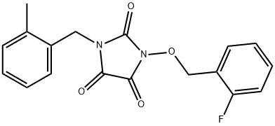 1-[(2-FLUOROBENZYL)OXY]-3-(2-METHYLBENZYL)-1H-IMIDAZOLE-2,4,5(3H)-TRIONE Struktur