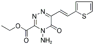 ETHYL 4-AMINO-5-OXO-6-[2-(2-THIENYL)VINYL]-4,5-DIHYDRO-1,2,4-TRIAZINE-3-CARBOXYLATE Struktur