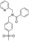 N-[4-(METHYLSULPHONYL)BENZYL]-N-[(PYRIDIN-2-YL)METHYL]BENZAMIDE Struktur