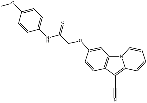 2-[(10-CYANOPYRIDO[1,2-A]INDOL-3-YL)OXY]-N-(4-METHOXYPHENYL)ACETAMIDE Struktur