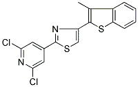 2,6-DICHLORO-4-[4-(3-METHYL-1-BENZOTHIOPHEN-2-YL)-1,3-THIAZOL-2-YL]PYRIDINE Struktur