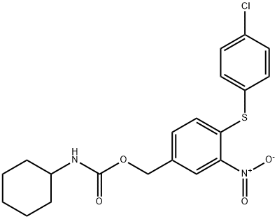 4-[(4-CHLOROPHENYL)SULFANYL]-3-NITROBENZYL N-CYCLOHEXYLCARBAMATE Struktur