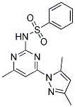 N-[4-(3,5-DIMETHYL-1H-PYRAZOL-1-YL)-6-METHYLPYRIMIDIN-2-YL]BENZENESULFONAMIDE Struktur