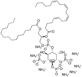 1-O-STEAROYL-2-O-ARACHIDONOYL-SN-GLYCER-3-YL-D-MYO-INOSITOL-3,4,5-TRISPHOSPHATE TETRAAMMONIUM SALT Struktur