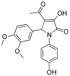 4-ACETYL-5-(3,4-DIMETHOXYPHENYL)-3-HYDROXY-1-(4-HYDROXYPHENYL)-1,5-DIHYDRO-2H-PYRROL-2-ONE Struktur