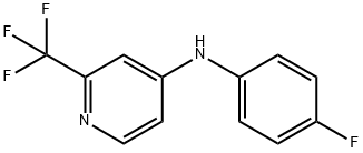 N-(4-FLUOROPHENYL)-2-(TRIFLUOROMETHYL)-4-PYRIDINAMINE Struktur