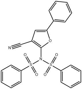 N-(3-CYANO-5-PHENYL-2-FURYL)-N-(PHENYLSULFONYL)BENZENESULFONAMIDE Struktur