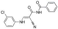 N-BENZOYL-3-(3-CHLOROANILINO)-2-CYANOACRYLAMIDE Struktur