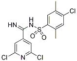 4-CHLORO-N-[(2,6-DICHLOROPYRIDIN-4-YL)(IMINO)METHYL]-2,5-DIMETHYLBENZENESULFONAMIDE Struktur