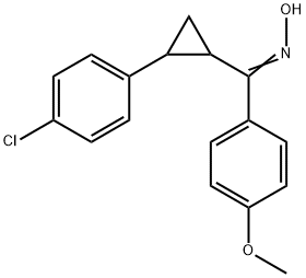 [2-(4-CHLOROPHENYL)CYCLOPROPYL](4-METHOXYPHENYL)METHANONE OXIME Struktur