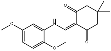 2-(((2,5-DIMETHOXYPHENYL)AMINO)METHYLENE)-5,5-DIMETHYLCYCLOHEXANE-1,3-DIONE Struktur