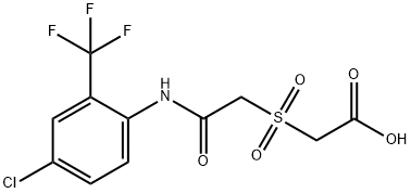 2-((2-[4-CHLORO-2-(TRIFLUOROMETHYL)ANILINO]-2-OXOETHYL)SULFONYL)ACETIC ACID Struktur