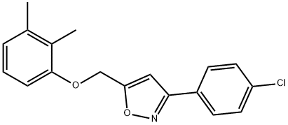 3-(4-CHLOROPHENYL)-5-[(2,3-DIMETHYLPHENOXY)METHYL]ISOXAZOLE Struktur