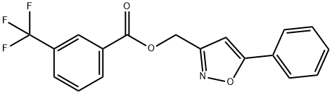 (5-PHENYL-3-ISOXAZOLYL)METHYL 3-(TRIFLUOROMETHYL)BENZENECARBOXYLATE Struktur