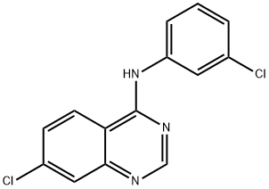 7-CHLORO-N-(3-CHLOROPHENYL)-4-QUINAZOLINAMINE Struktur