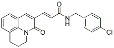 N-(4-CHLOROBENZYL)-3-(2,3-DIHYDRO-5-OXO-(1H,5H)-BENZO[IJ]QUINOLIZIN-6-YL)-(2E)-PROPENAMIDE Struktur