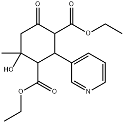 DIETHYL 4-HYDROXY-4-METHYL-6-OXO-2-PYRIDIN-3-YLCYCLOHEXANE-1,3-DICARBOXYLATE Struktur