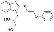 3-(2-[(2-PHENOXYETHYL)THIO]-1H-BENZIMIDAZOL-1-YL)PROPANE-1,2-DIOL Struktur