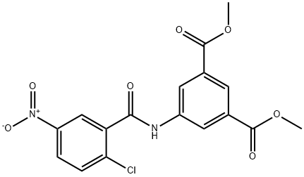 METHYL 3-((2-CHLORO-5-NITROPHENYL)CARBONYLAMINO)-5-(METHOXYCARBONYL)BENZOATE Struktur