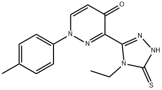 3-(4-ETHYL-5-SULFANYL-4H-1,2,4-TRIAZOL-3-YL)-1-(4-METHYLPHENYL)-4(1H)-PYRIDAZINONE Struktur