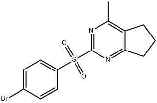 2-[(4-BROMOPHENYL)SULFONYL]-4-METHYL-6,7-DIHYDRO-5H-CYCLOPENTA[D]PYRIMIDINE Struktur