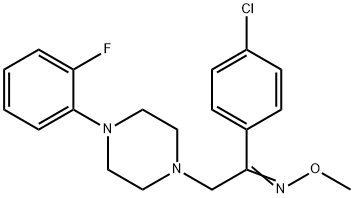 1-(4-CHLOROPHENYL)-2-[4-(2-FLUOROPHENYL)PIPERAZINO]-1-ETHANONE O-METHYLOXIME Struktur