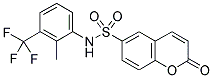 N-[2-METHYL-3-(TRIFLUOROMETHYL)PHENYL]-2-OXO-1-BENZOPYRAN-6-SULPHONAMIDE Struktur