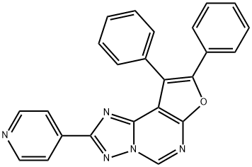 8,9-DIPHENYL-2-PYRIDIN-4-YLFURO[3,2-E][1,2,4]TRIAZOLO[1,5-C]PYRIMIDINE Struktur