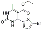 4-(5-BROMOTHIOPHEN-2-YL)-6-METHYL-2-OXO-1,2,3,4-TETRAHYDROPYRIMIDINE-5-CARBOXYLIC ACID ETHYL ESTER Struktur