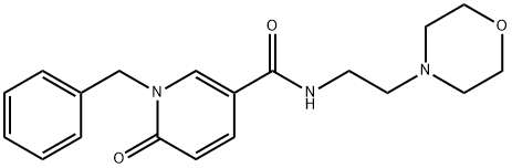 1-BENZYL-N-(2-MORPHOLINOETHYL)-6-OXO-1,6-DIHYDRO-3-PYRIDINECARBOXAMIDE Struktur