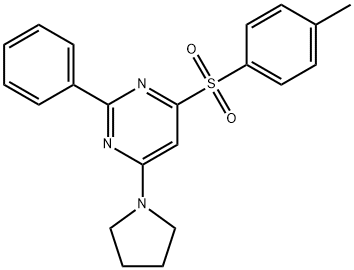 4-METHYLPHENYL 2-PHENYL-6-(1-PYRROLIDINYL)-4-PYRIMIDINYL SULFONE Struktur