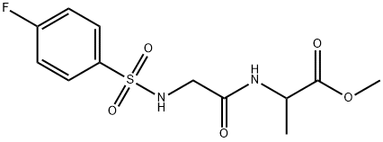 METHYL 2-[(2-([(4-FLUOROPHENYL)SULFONYL]AMINO)ACETYL)AMINO]PROPANOATE Struktur