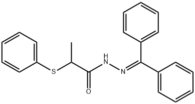 N'-(DIPHENYLMETHYLENE)-2-(PHENYLSULFANYL)PROPANOHYDRAZIDE Struktur