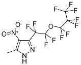 3-(TETRAFLUORO-1-(HEPTAFLUORO-1-PROPOXY)ETHYL)-5-METHYL-4(NITRO)PYRAZOLE Struktur