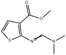 METHYL 2-([(E)-(DIMETHYLAMINO)METHYLIDENE]AMINO)-3-THIOPHENECARBOXYLATE Struktur